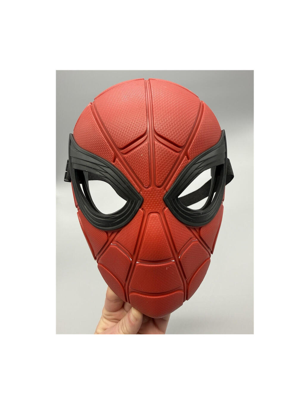 Hasbro Spider-Man Red Plastic Face Mask Adjustable Kids One Size